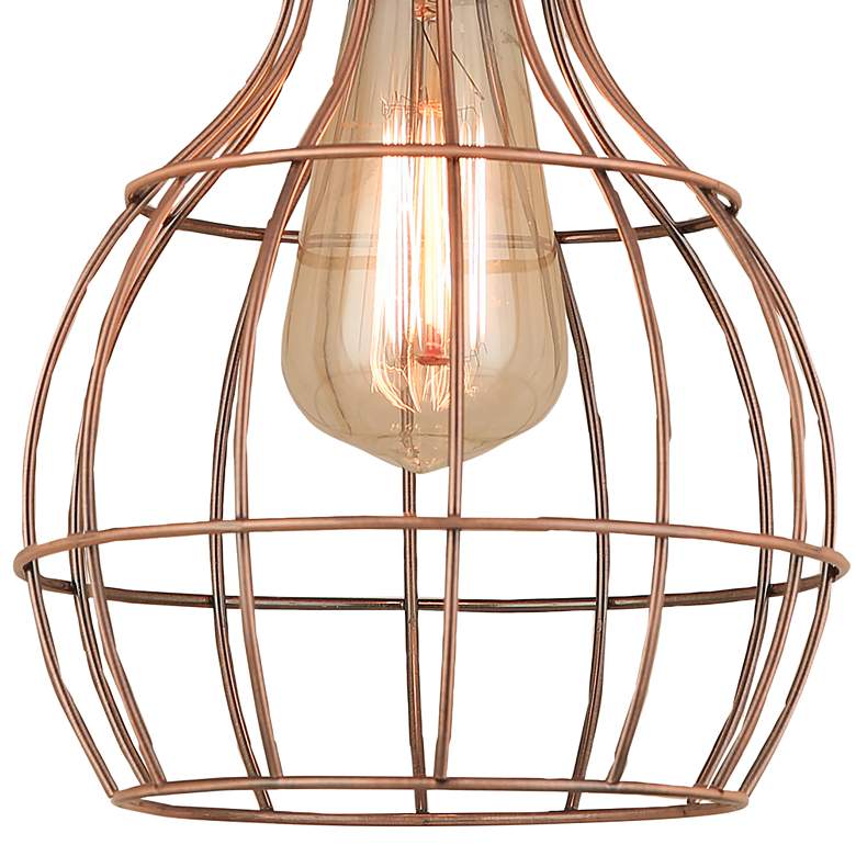 Image 2 Hi-Lite Baldwin 7 1/4 inch Wide Weathered Copper Mini Pendant Light more views