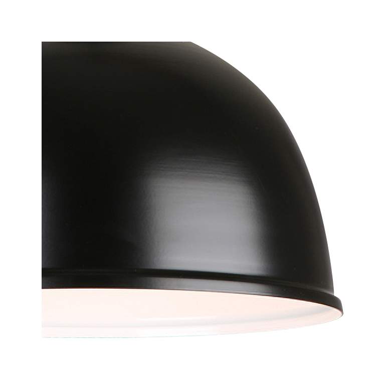 Image 3 Hi-Lite Deep Bowl 12" Wide Black Finish Dome Pendant Light more views