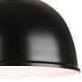 Hi-Lite Deep Bowl 12" Wide Black Finish Dome Pendant Light