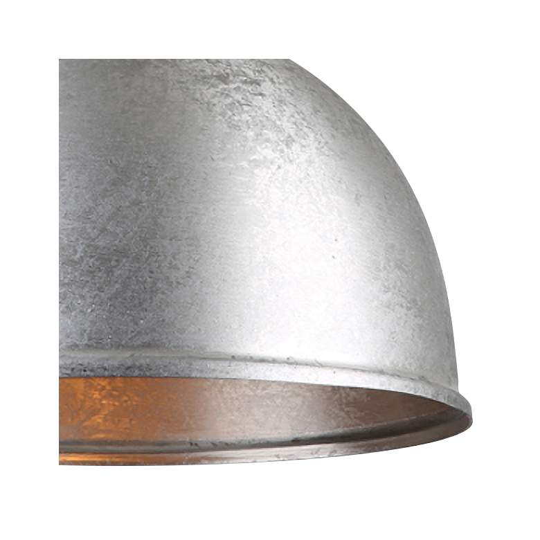 Image 3 Hi-Lite Deep Bowl Shade 12" Wide Galvanized Metal Dome Pendant Light more views