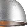 Hi-Lite Deep Bowl Shade 12" Wide Galvanized Metal Dome Pendant Light