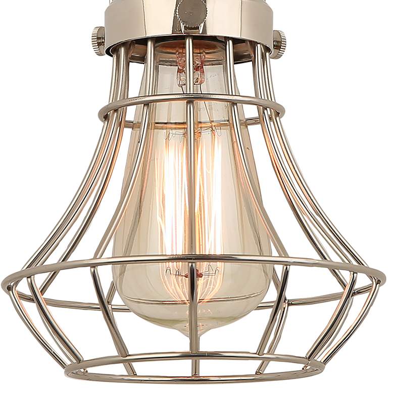 Image 2 Hi-Lite Lani 6 inch Wide Polished Nickel Mini Pendant Light more views