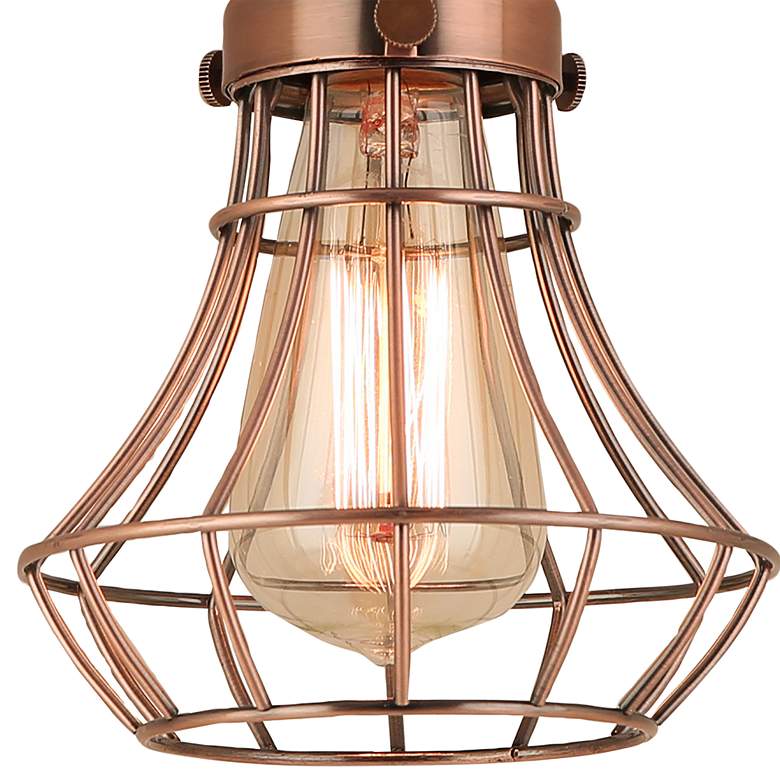 Image 2 Hi-Lite Lani 6 inch Wide Weathered Copper Mini Pendant Light more views