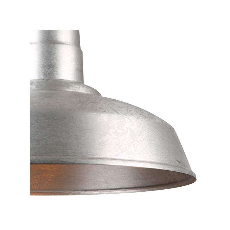 Image 3 Hi-Lite Warehouse 14" Wide Galvanized Metal Dome Pendant Light more views