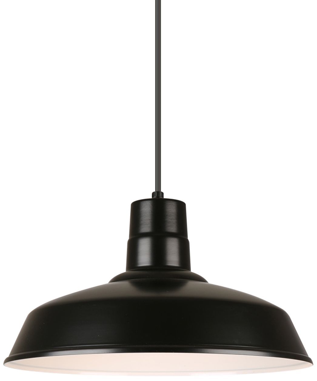 CIP 16” Matte Black Warehouse Style Pendant Shade Fixture Indoor Industrial NEW 