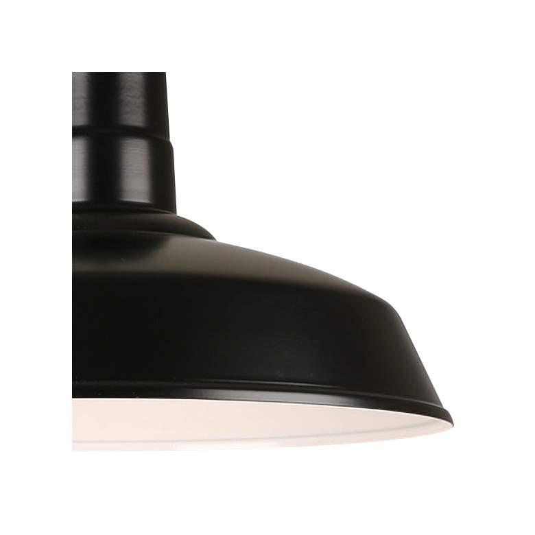 Image 3 Hi-Lite Warehouse 16 inch Wide Black Metal Pendant Light more views