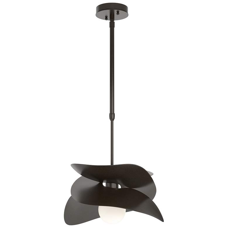 Image 1 Hibiscus 12.9"H Coastal Oil Rubbed Bronze Standard Outdoor Pendant