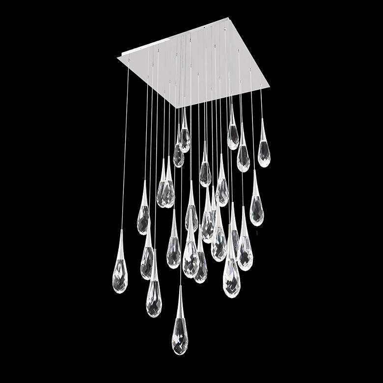 Image 2 Hibiscus 13"H x 53"W 23-Light Crystal Multi-Lt Pendant in Polishe more views