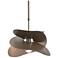 Hibiscus 15.4" Wide Small Bronze Pendant