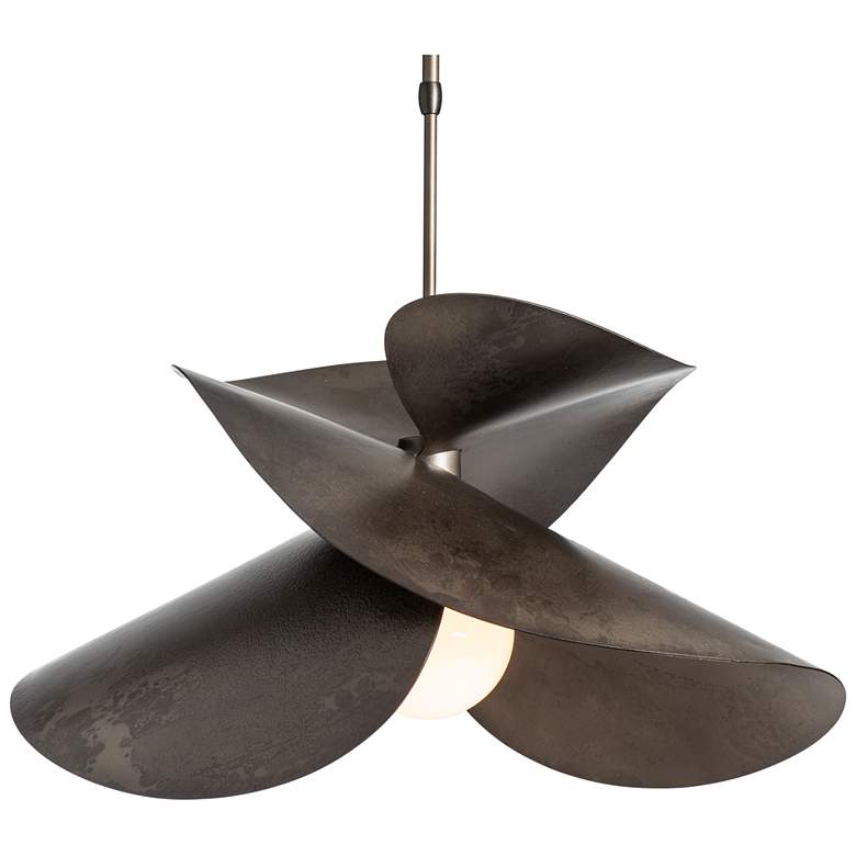 Image 1 Hibiscus 24 3/4" Wide Dark Smoke Petals Pendant Light