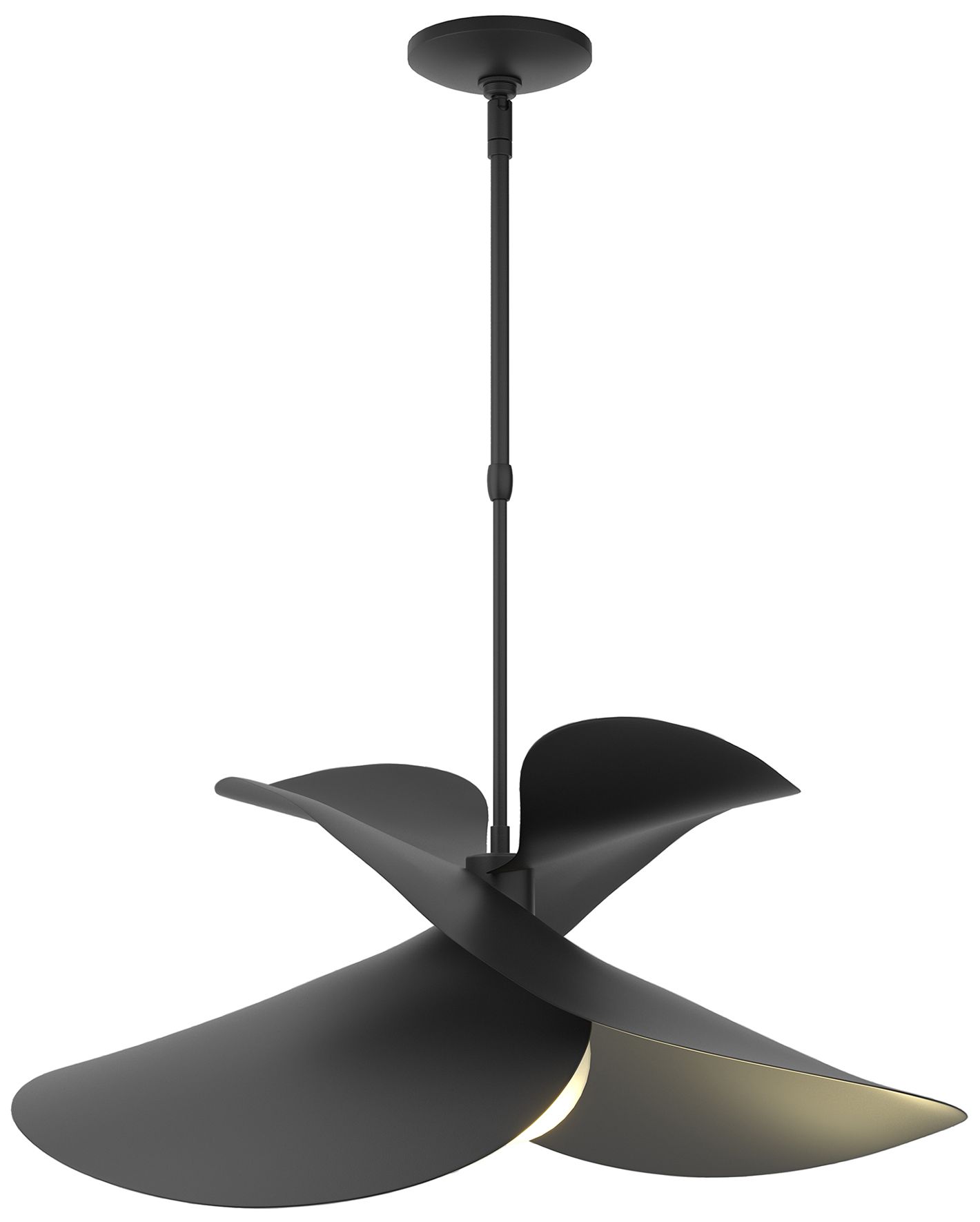 Hibiscus 25" Wide Black Pendant