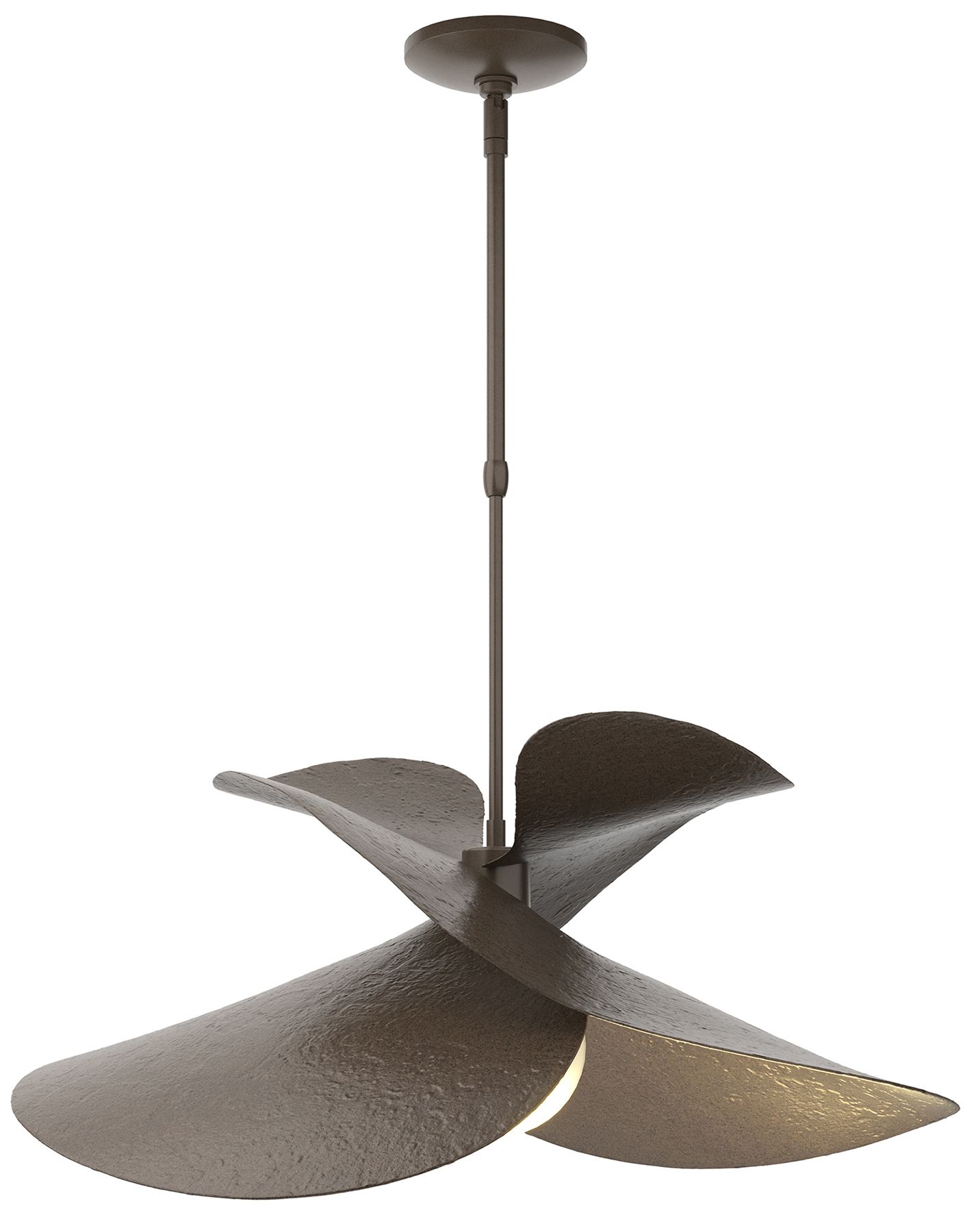 Hibiscus 25" Wide Bronze Pendant