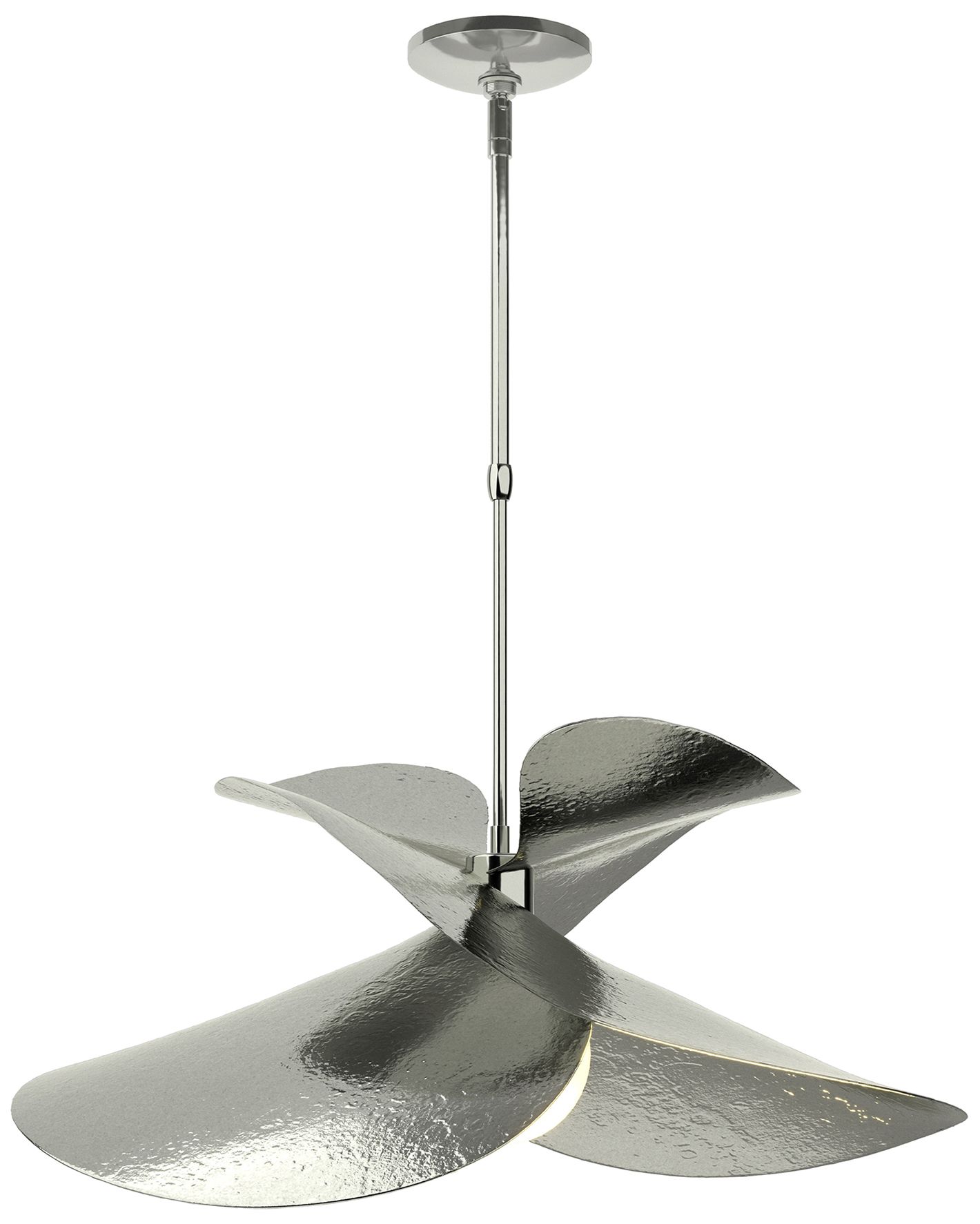 Hibiscus 25" Wide Sterling Pendant