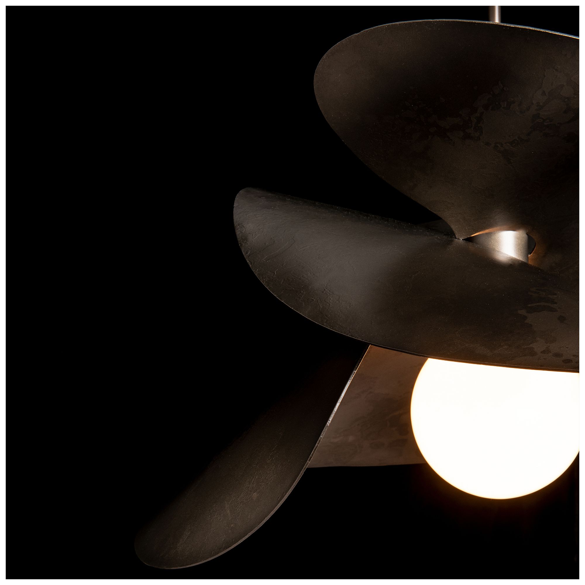 Hibiscus 25" Wide Dark Smoke Pendant