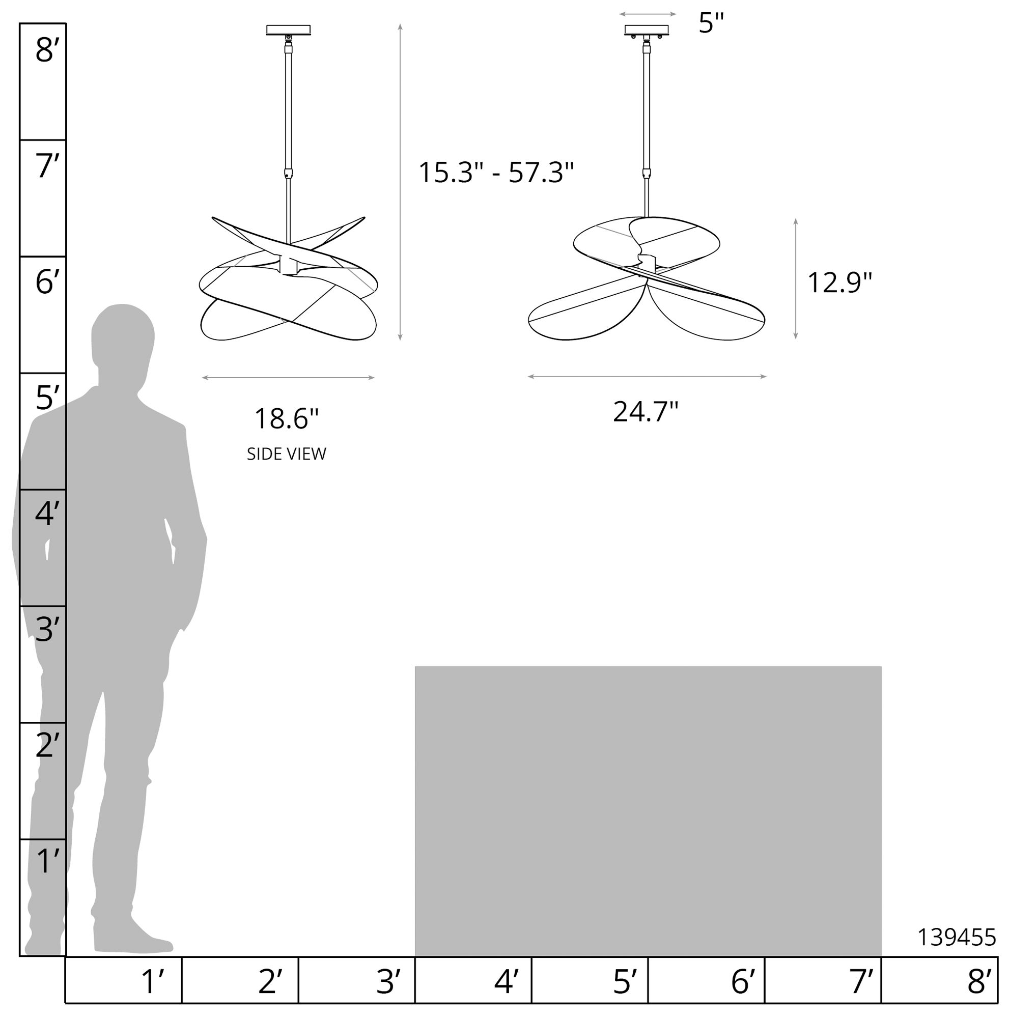 Image 4 Hibiscus 25" Wide Modern Brass Pendant more views