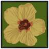 Hibiscus 26" Square Black Giclee Wall Art