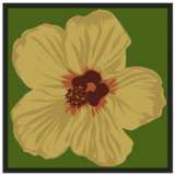 Hibiscus 37&quot; Square Black Giclee Wall Art