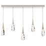 1_Hibiscus 40" Wide Polished Nickel 5-Light LED Linear Pendant