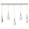 Hibiscus 40" Wide Polished Nickel 5-Light LED Linear Pendant