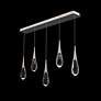 2_Hibiscus 40" Wide Polished Nickel 5-Light LED Linear Pendant more views