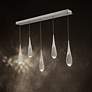 3_Hibiscus 40" Wide Polished Nickel 5-Light LED Linear Pendant more views