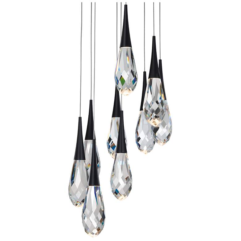 Image 2 Hibiscus 9 Light LED Multi-Light Pendant