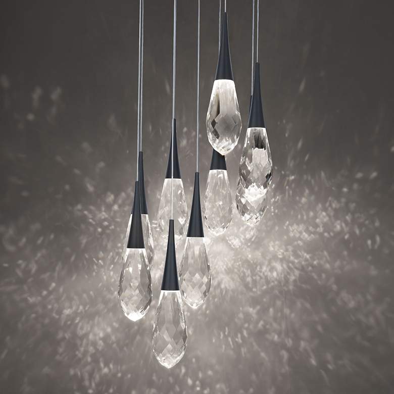 Image 1 Hibiscus 9 Light LED Multi-Light Pendant