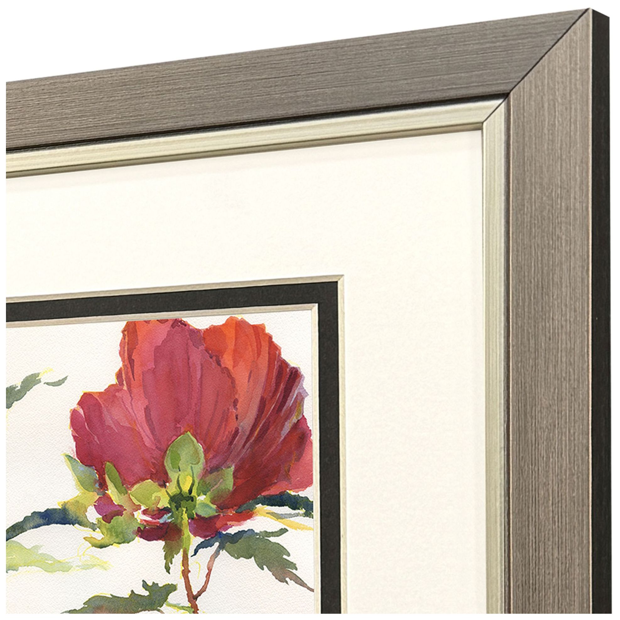 Image 4 Hibiscus Glow 9"W x 11"H Framed Art - Set of 2 more views