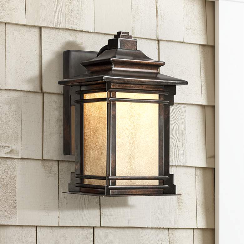 Image 1 Hickory Point 12 inch High Bronze LED Outdoor Wall Light