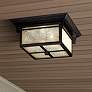 Hickory Point 15" Wide Bronze Outdoor Ceiling Light in scene