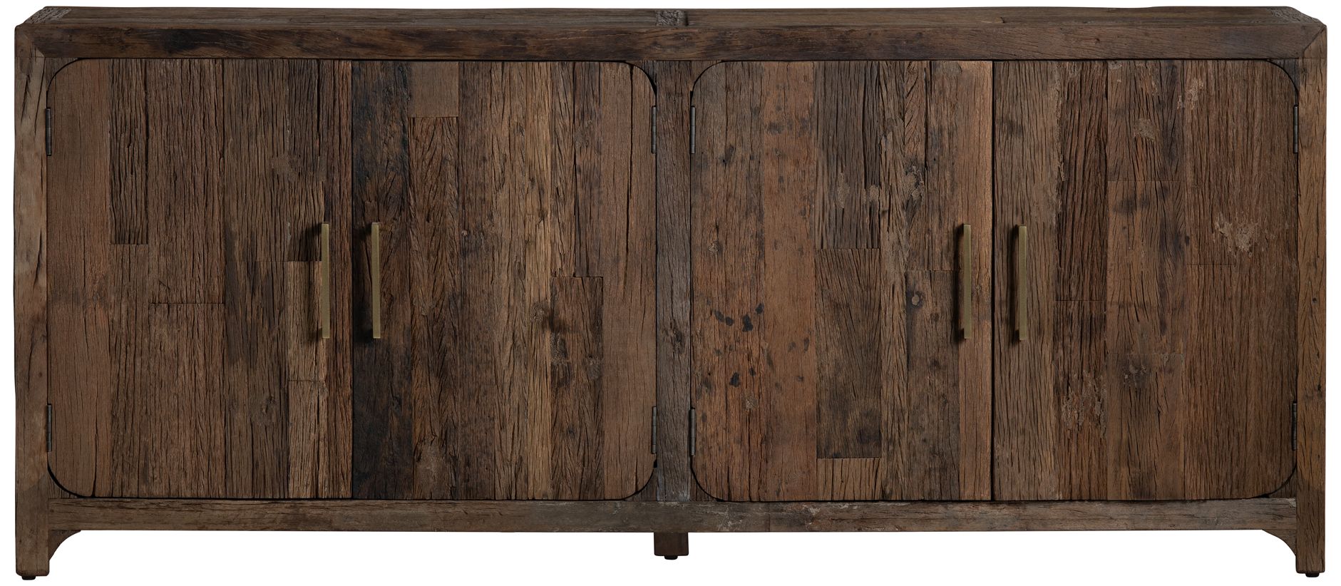 Image 2 Hickory Ridge 80" Wide Natural Wood Grain 4-Door Sideboard more views