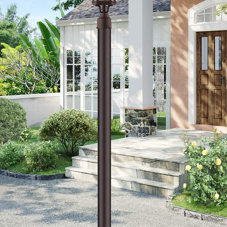 Image 3 Hicks 84" High Bronze Outdoor Direct Burial Pole more views