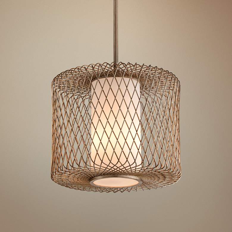 Image 1 Hideaway 20 1/2" Wide Champagne Leaf LED Pendant Light