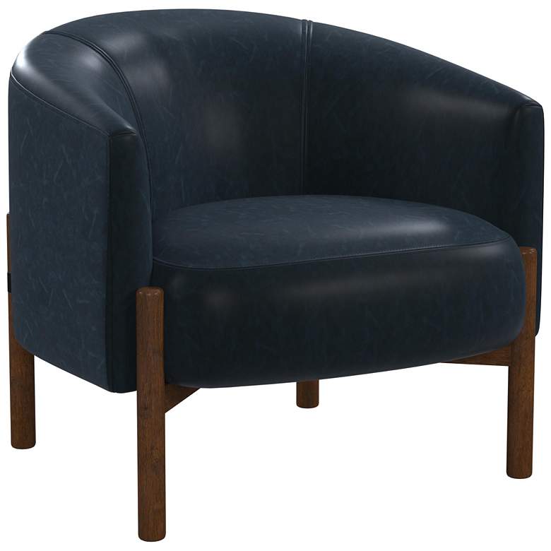 Image 1 Higgins Modern Styled Accent Chair in Navy Blue