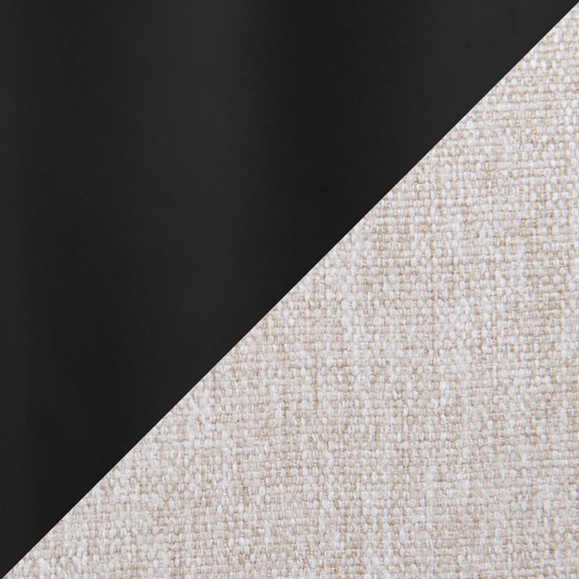 High Back Fuji Dining Chair Black Steel Beige Fabric by LumiSource Pair