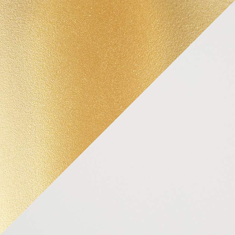 Image 7 High Back Fuji Dining Chair in Gold and White PU by LumiSource Pair more views