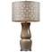 High Gloss Taupe Ceramic Table Lamp