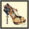 High-Heeled 25" High Dimensional Collage Framed Wall Art