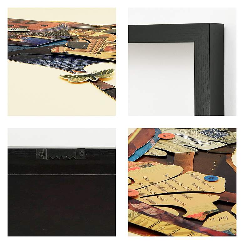 Image 3 High-Heeled 25" High Dimensional Collage Framed Wall Art more views