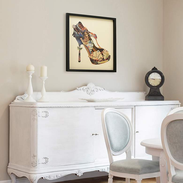 Image 5 High-Heeled 25" High Dimensional Collage Framed Wall Art more views