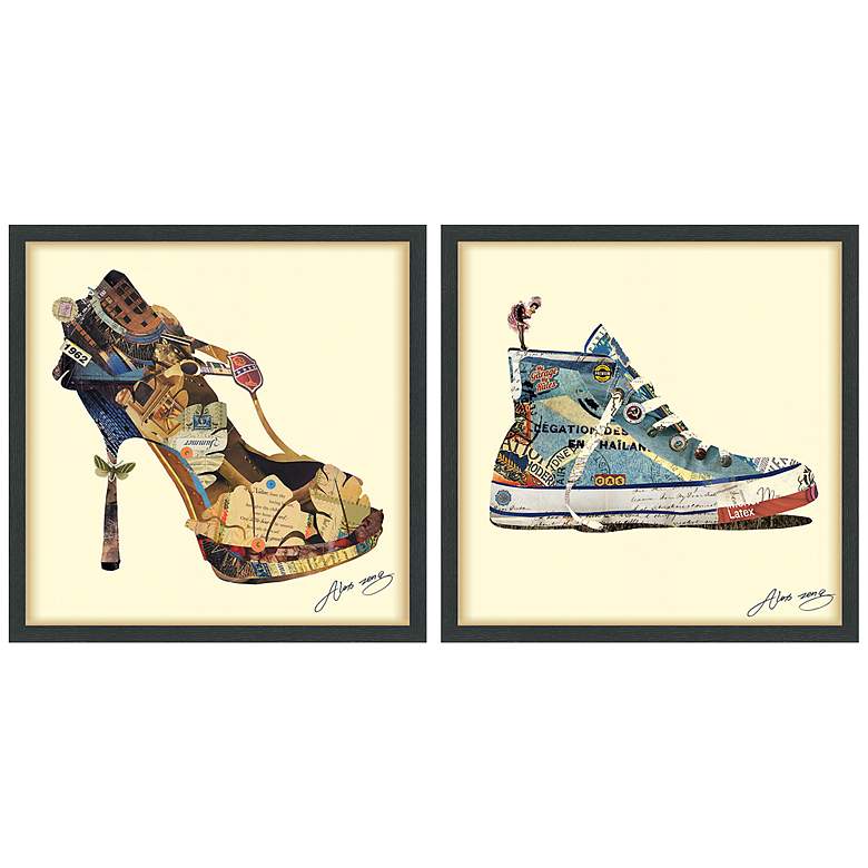Image 2 High Heeled and Top Sneaker 25 inch High 2-Piece Wall Art Set