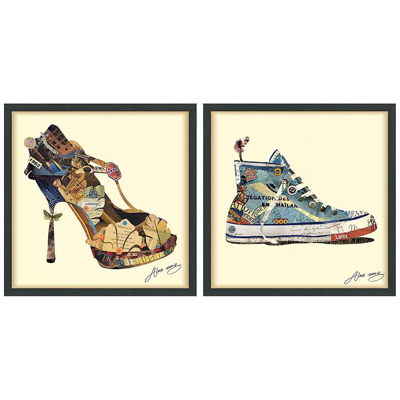 Image 2 High Heeled and Top Sneaker 25" High 2-Piece Wall Art Set