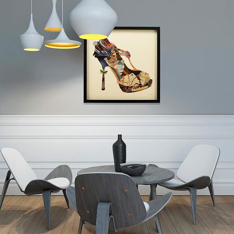 Image 7 High Heeled and Top Sneaker 25" High 2-Piece Wall Art Set more views