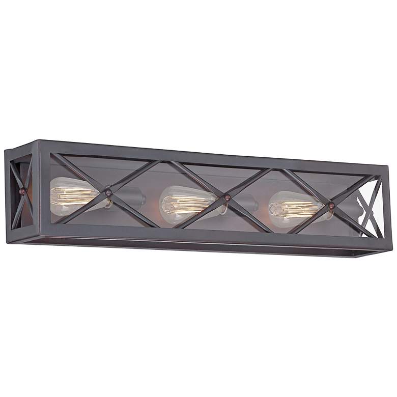 Image 1 High Line 26 1/4" Wide Satin Bronze Bath Light