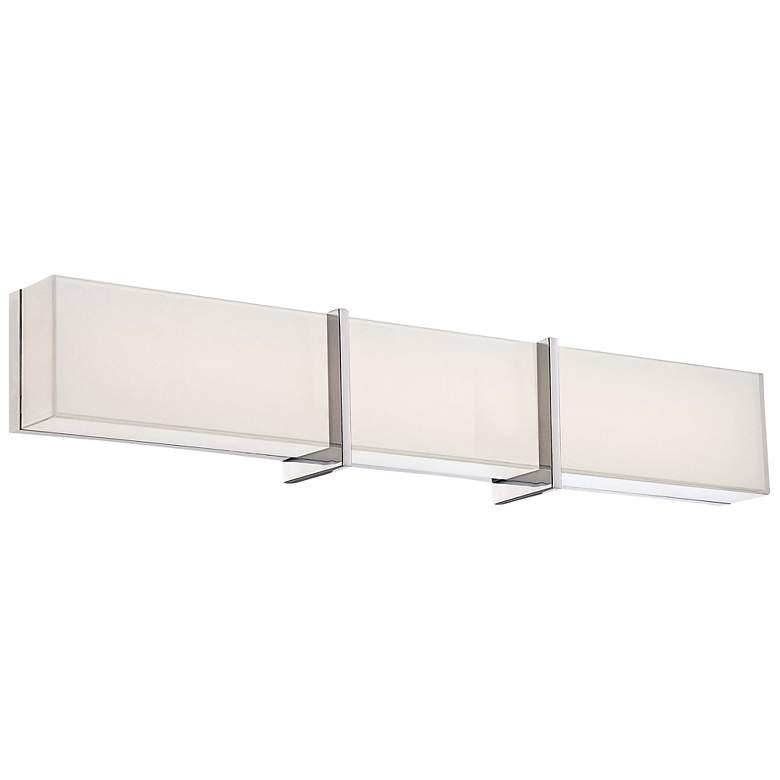 Image 2 High Rise 30" Wide Chrome LED Bath Light