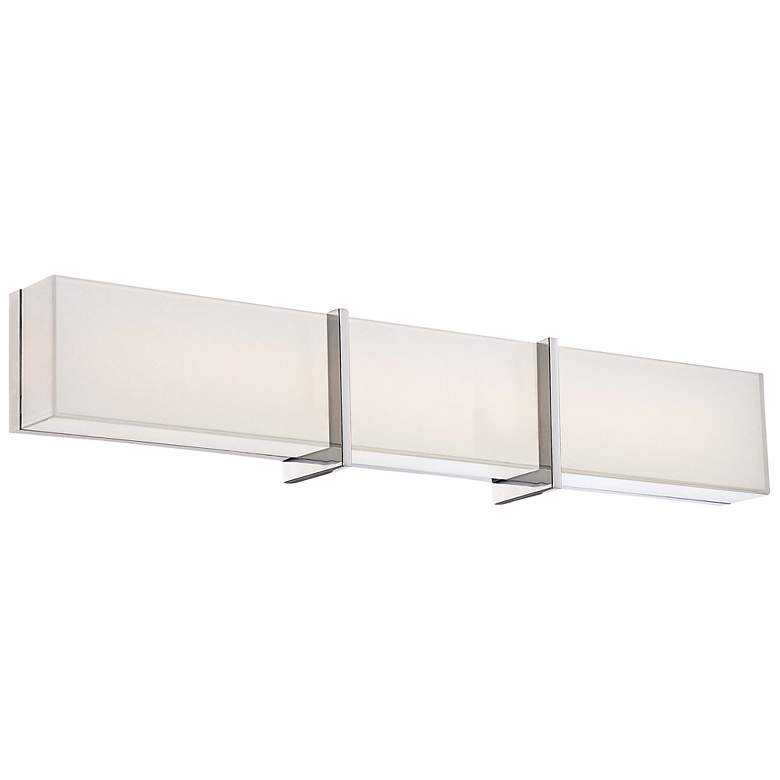 Image 2 High Rise 30 inch Wide Chrome LED Bath Light