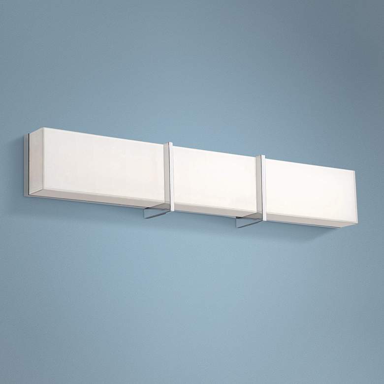 Image 1 High Rise 30" Wide Chrome LED Bath Light
