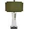 High Roller Off-White and Olive Green Modern Table Lamp