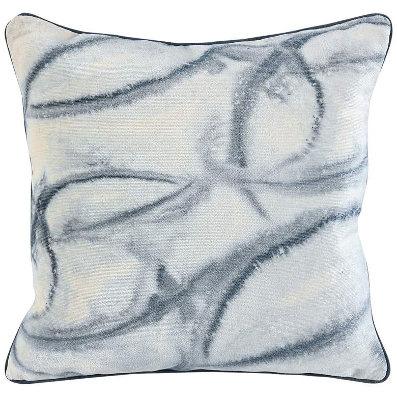 Image 1 High Seas Blue Abstract 20 inch Square Decorative Pillow