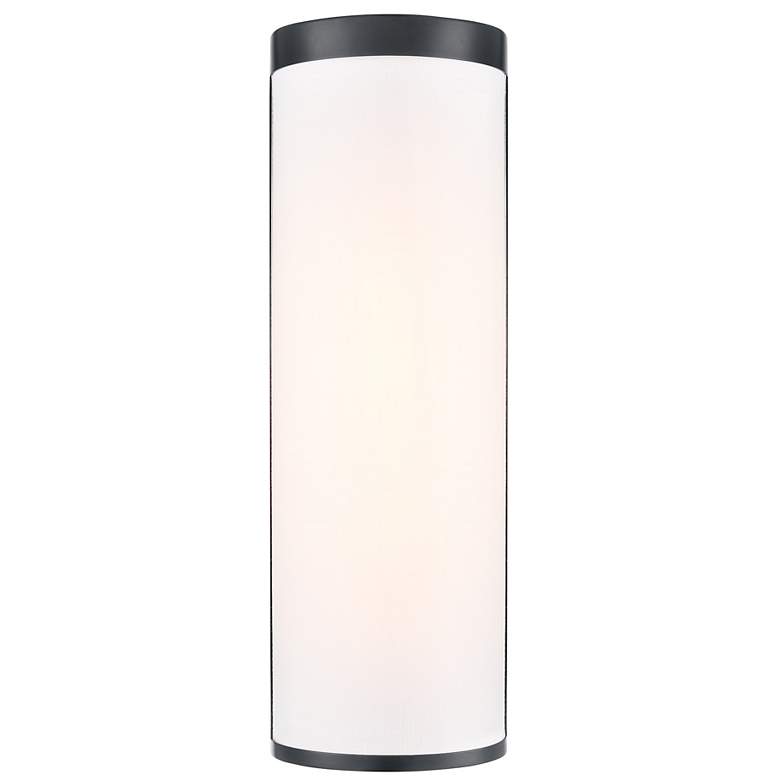 Image 2 High Street 17.99"H 2-Light Black Wall Sconce w/ Eggshell White Hue Shade more views